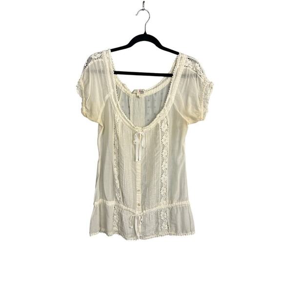 Joie California Romantic Lace Blouse Size S - Picture 1 of 8